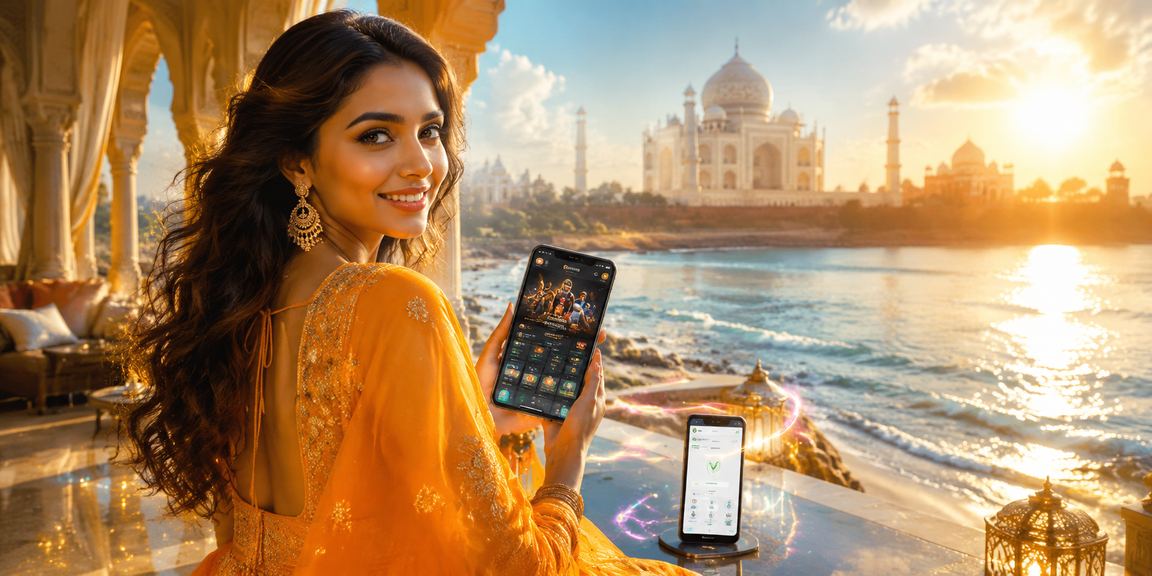 Taj Mahal backdrop with sports betting audience featuring cricket enthusiast in India