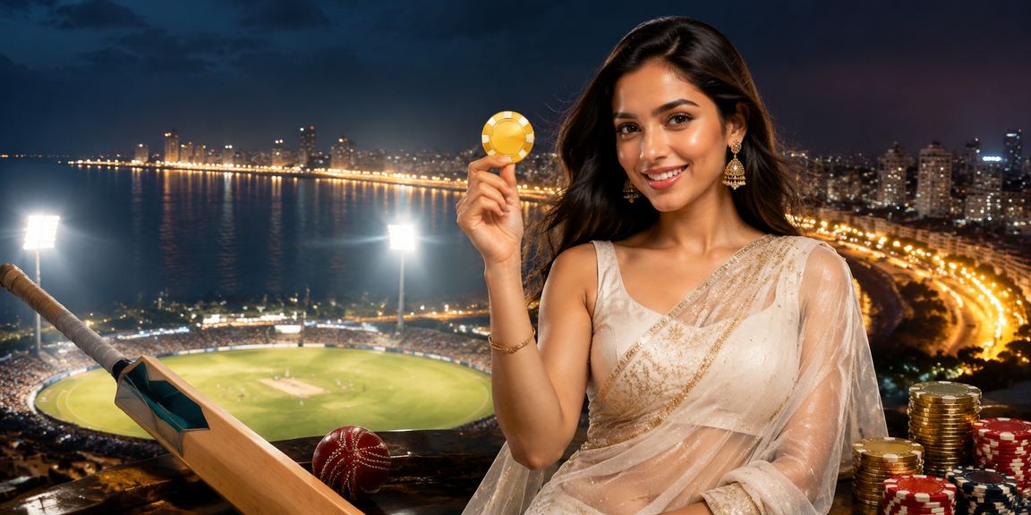 View of Mumbai Marine Drive with cricket betting atmosphere